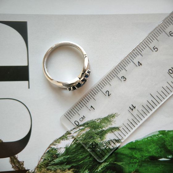 Серебряное кольцо с сапфиром 0.938ct