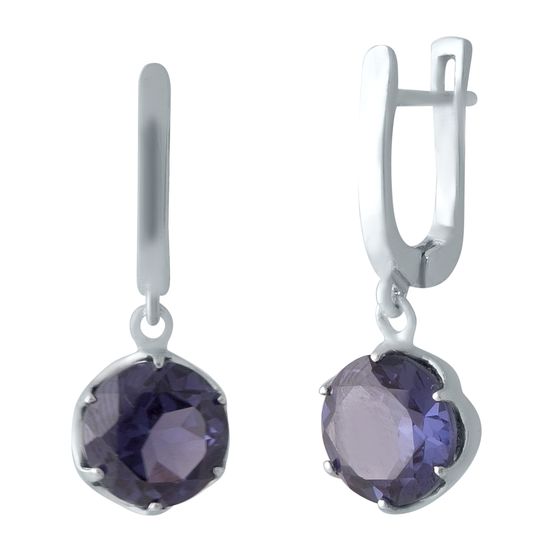 Серебряные серьги с александритом 7.403ct