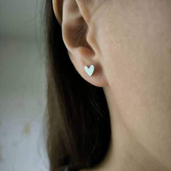 Серебряные серьги с емаллю