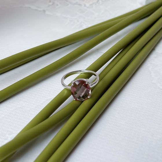 Серебряное кольцо с султанитом 4.663ct