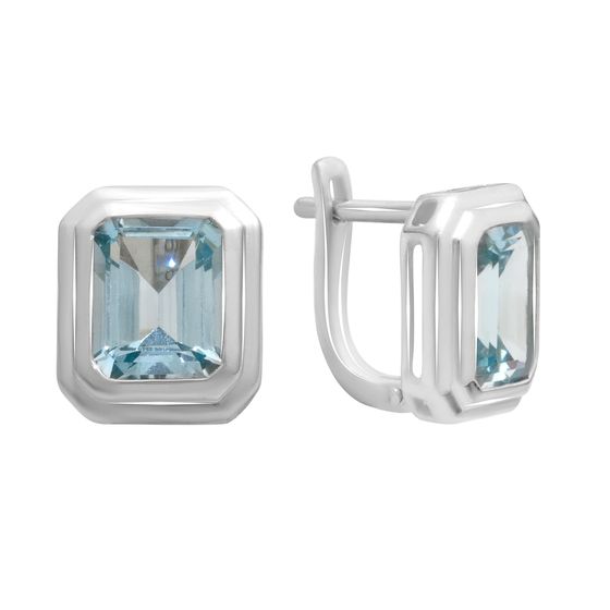 Серебряные серьги с топазом 7.725ct