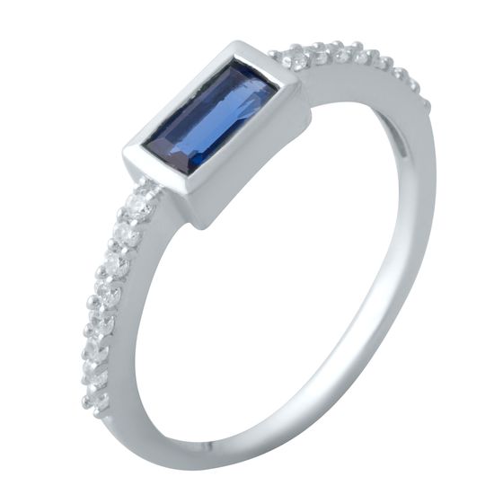 Серебряное кольцо с сапфиром nano 0.54ct