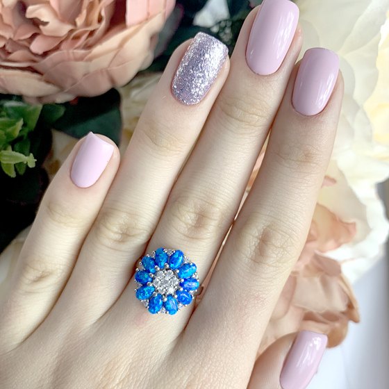 Серебряное кольцо с опалом 1.523ct