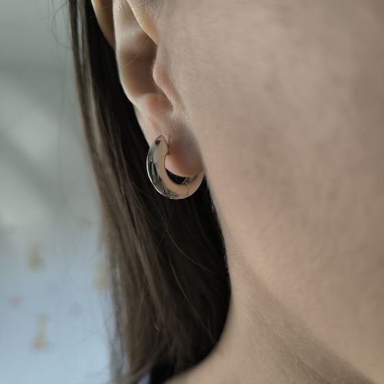 Серебряные серьги без камней