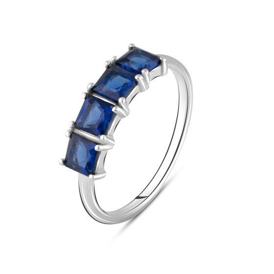 Серебряное кольцо с сапфиром nano 1.062ct