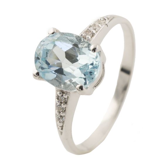 Серебряное кольцо с топазом