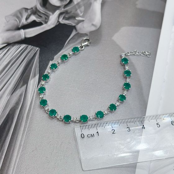 Серебряный браслет с агатом 7.518ct