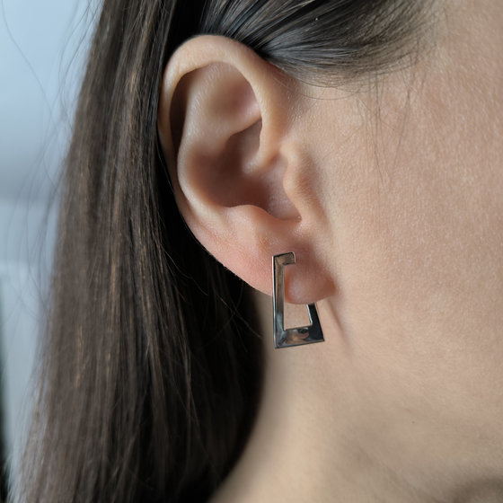 Серебряные серьги без камней