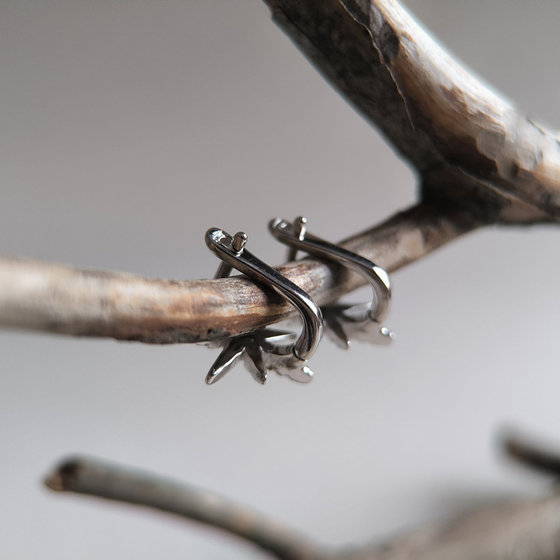 Серебряные серьги с фианитами