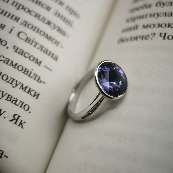 Серебряное кольцо с фианитами