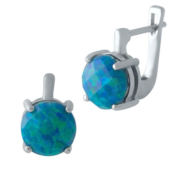 Серебряные серьги с опалом