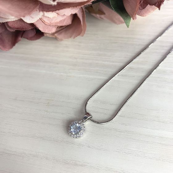 Серебряная подвеска с топазом 0.847ct