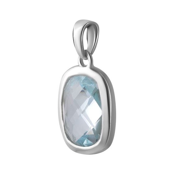 Серебряная подвеска с топазом 3.294ct