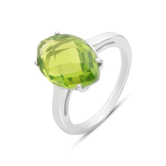 Серебряное кольцо с хризолітом 6.025ct
