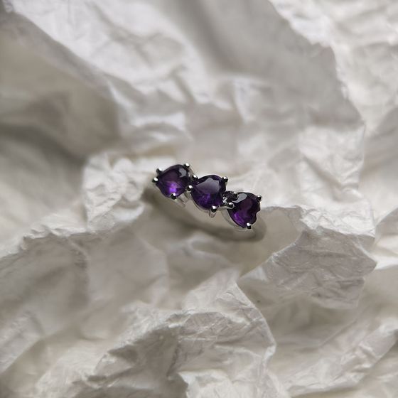 Серебряное кольцо с аметистом 4.563ct