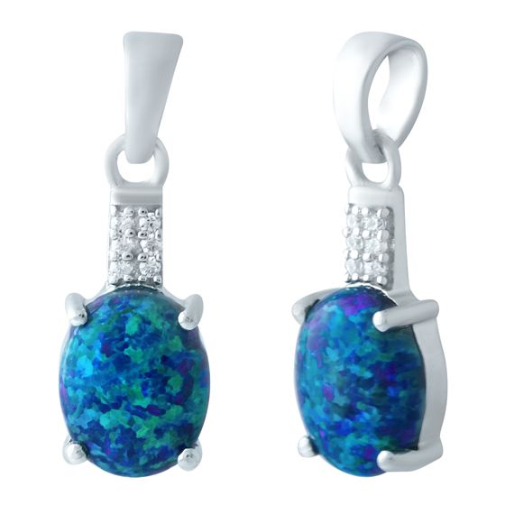 Серебряная подвеска с опалом