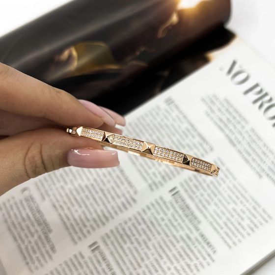 Золотой браслет с фианитами 0.01ct