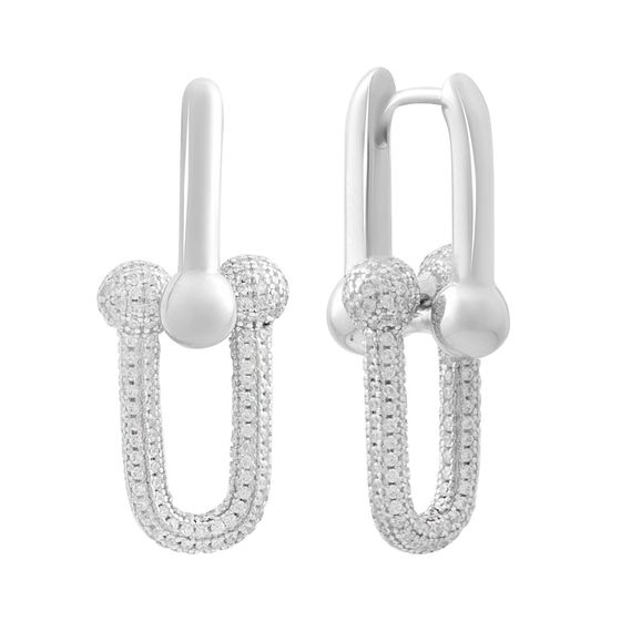 Серебряные серьги с фианитами