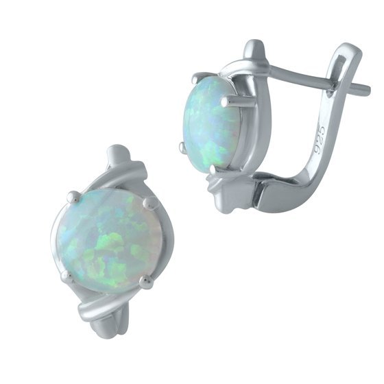 Серебряные серьги с опалом