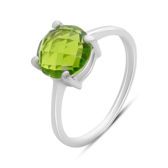 Серебряное кольцо с хризолітом