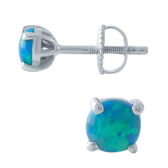 Серебряные серьги с опалом 0.403ct