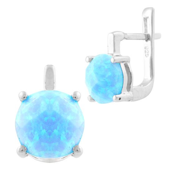 Серебряные серьги с опалом