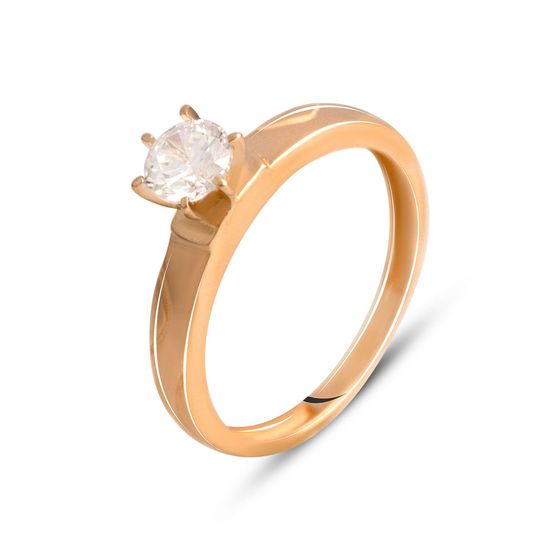 Золотое кольцо с фианитами 0.05ct