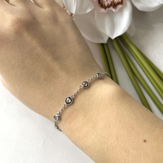 Серебряный браслет с мистик топазом 10.258ct