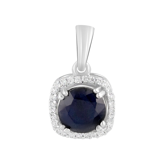 Серебряная подвеска с сапфиром 1.789ct