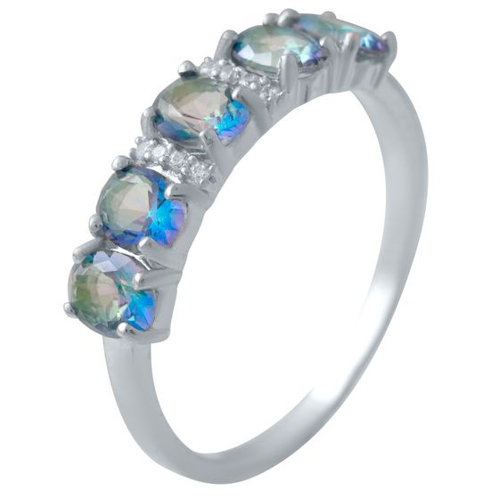 Серебряное кольцо с мистик топазом 1.372ct