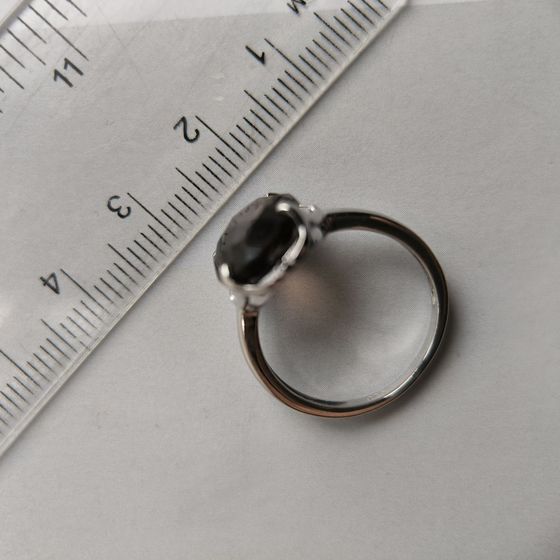 Серебряное кольцо с раухтопазом (дымчатым кварцем) 4.387ct