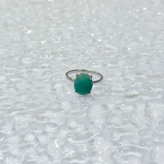 Серебряное кольцо с изумрудом 4.488ct