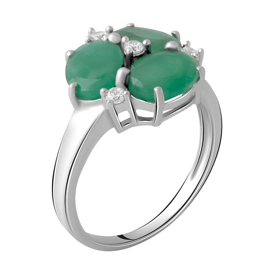 Серебряное кольцо с изумрудом