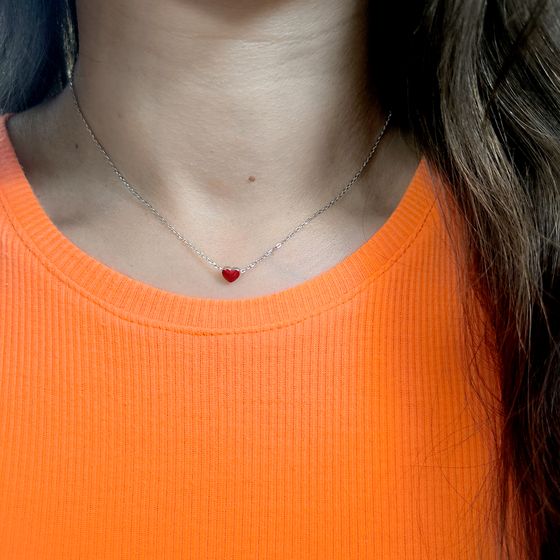 Серебряное колье с емаллю