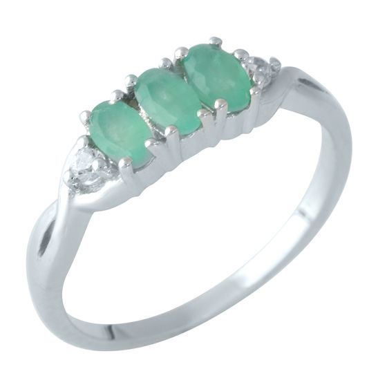 Серебряное кольцо с изумрудом