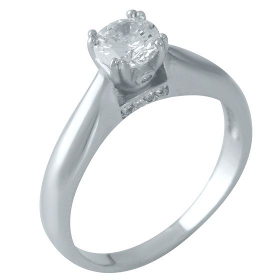 Серебряное кольцо с фианитами