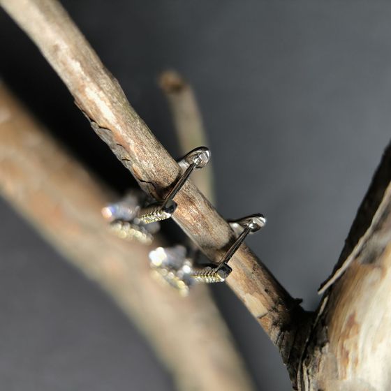 Серебряные серьги с фианитами