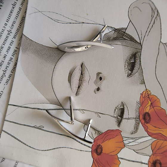 Серебряные серьги без камней