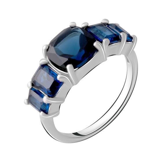 Серебряное кольцо с сапфиром nano