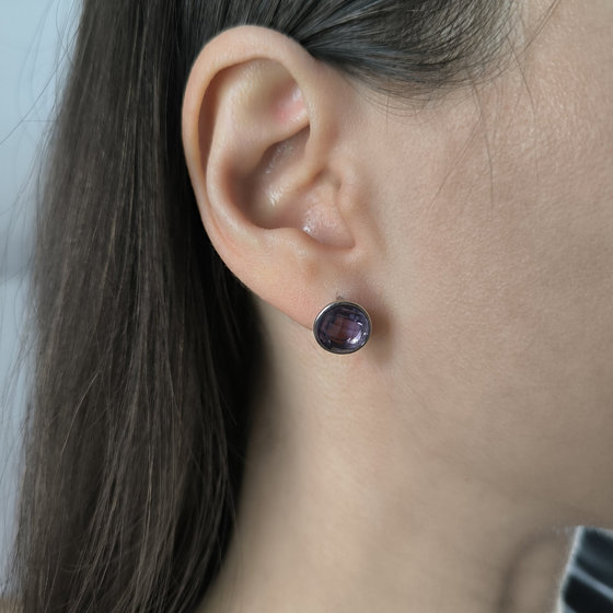 Серебряные серьги с фианитами