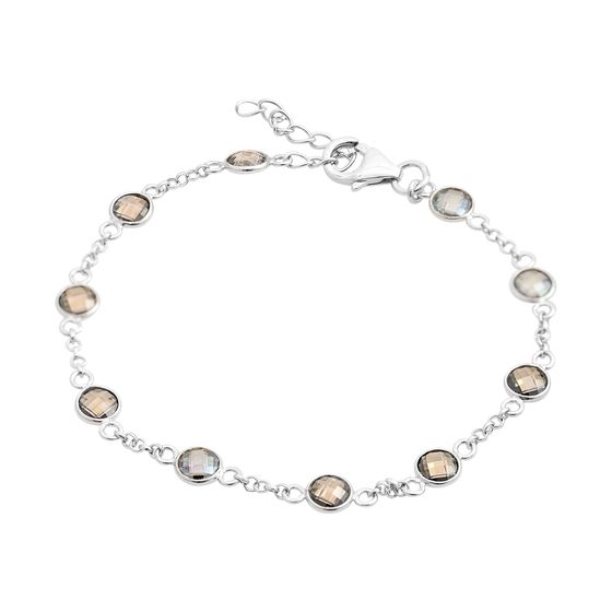 Серебряный браслет с мистик топазом