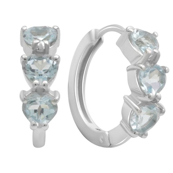 Серебряные серьги с топазом 5.663ct