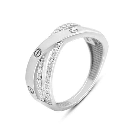 Серебряное кольцо с фианитами