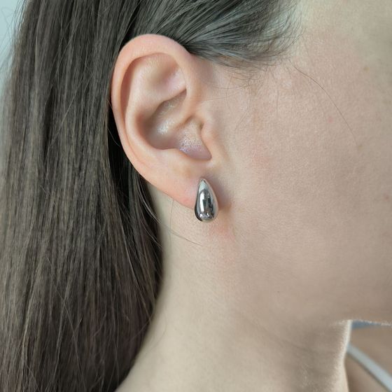 Серебряные серьги без камней