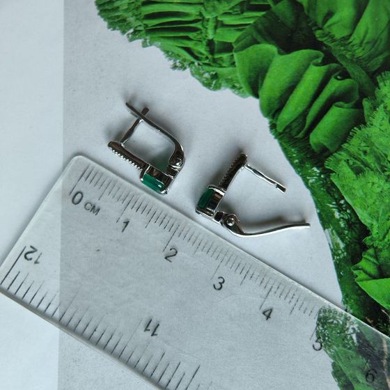 Серебряные серьги с агатом 0.955ct