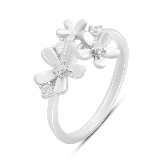 Серебряное кольцо с фианитами