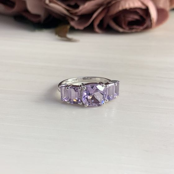 Серебряное кольцо с аметистом