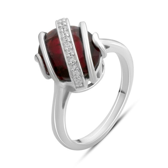 Серебряное кольцо с гранатом 4.055ct