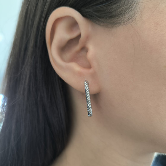 Серебряные серьги без камней