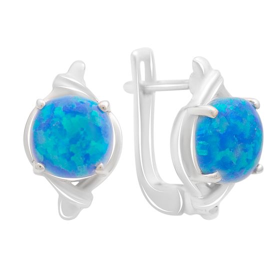 Серебряные серьги с опалом